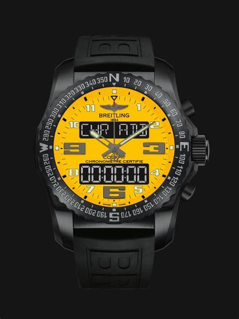 breitling b50 night mission yellow|Breitling Cockpit B50 Night Mission / Yellow / Rubber / Boutique .